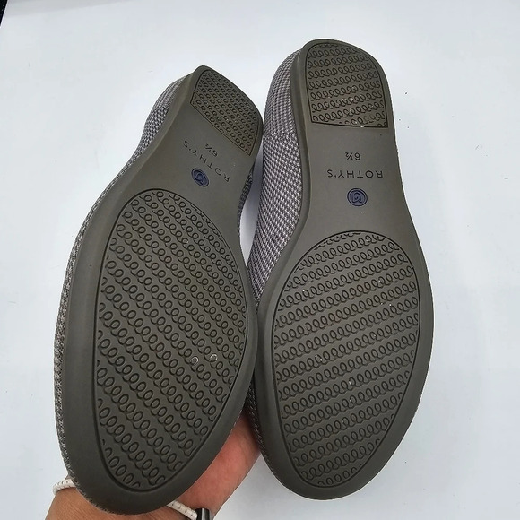 Rothy's The Flat Pebble Gray Textile Ballet Shoes Size 6.5 - Picture 6 of 9